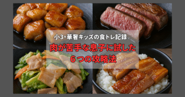 小3・華奢キッズの食トレ記録｜肉が苦手な息子に試した6つの方法